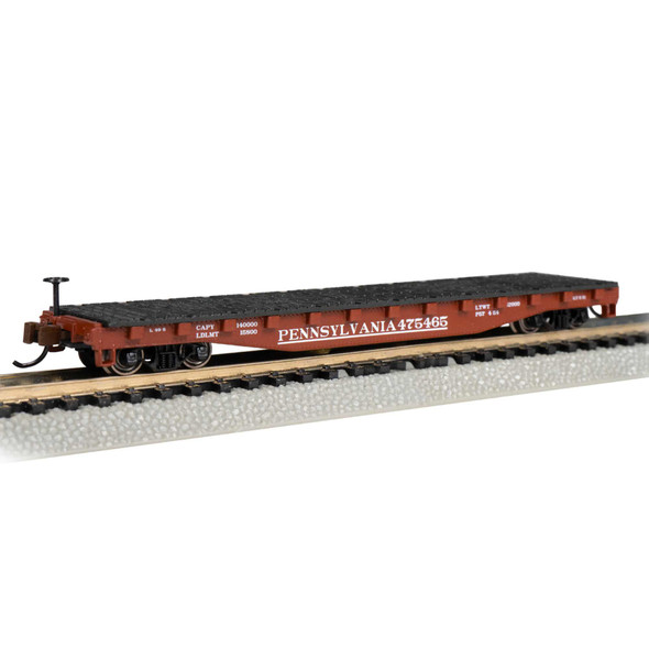 OakridgeStores.com | Bachmann - Pennsylvania Railroad PRR #475465 N Scale 52' Flat Car (17353) 22899173535