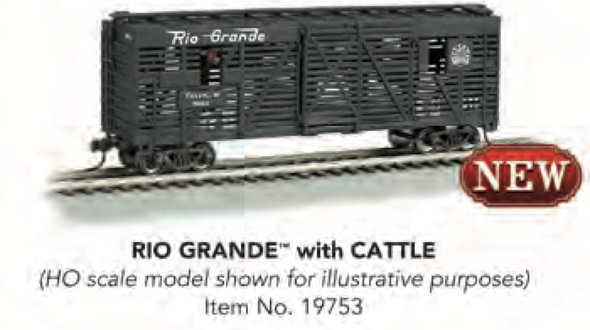 Bachmann - Rio Grande N Scale Animated Cattle Car (19753)