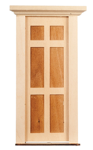OakridgeStores.com | ALESSIO - Interior Door 6 Flat Panels - 1" Scale Dollhouse Miniature (456S)