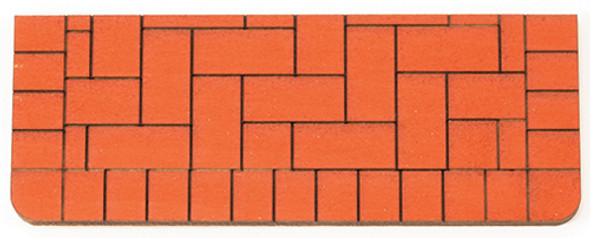 OakridgeStores.com | ALESSIO - Brick Steps Basswood Painted Brick - 1" Scale Dollhouse Miniature (551LG)