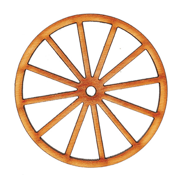 OakridgeStores.com | ALESSIO - Wooden Wheel - 1" Scale Dollhouse Miniature (WG25)