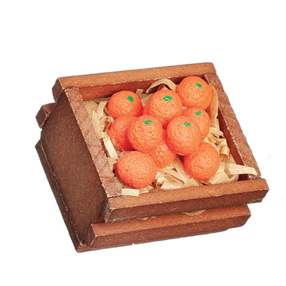 OakridgeStores.com | AZTEC - Crate Of Oranges - 1" Scale Dollhouse Miniature (B0474) 717425004741
