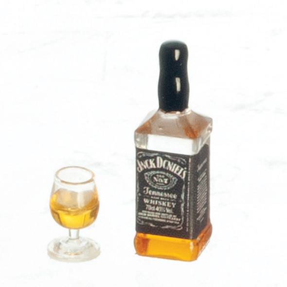 OakridgeStores.com | AZTEC - Whiskey And Glass - 1" Scale Dollhouse Miniature (B3332) 717425433329