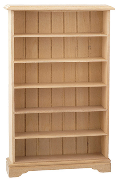 OakridgeStores.com | AZTEC - Unfinished 5 Shelf Cabinet - 1" Scale Dollhouse Miniature (B5230) 717425052308