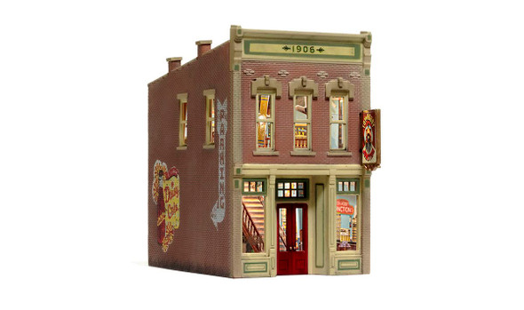 OakridgeStores.com | Woodland Scenics - Toy & Hobby Shop - Prebuilt HO Scale Building with Lights (BR5070) 724771050704