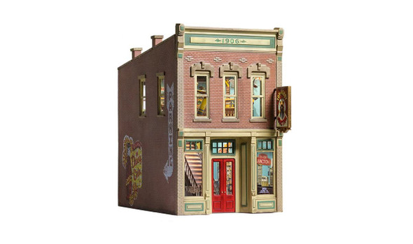 OakridgeStores.com | Woodland Scenics - Toy & Hobby Shop - Prebuilt O Scale Building with Lights (BR5874) 724771058748