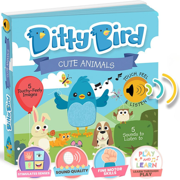 OakridgeStores.com | DITTY BIRD - Cute Animals Sound and Touch Book - Award Winning Sound Book for Toddlers and Babies (DB010) 9780648268512