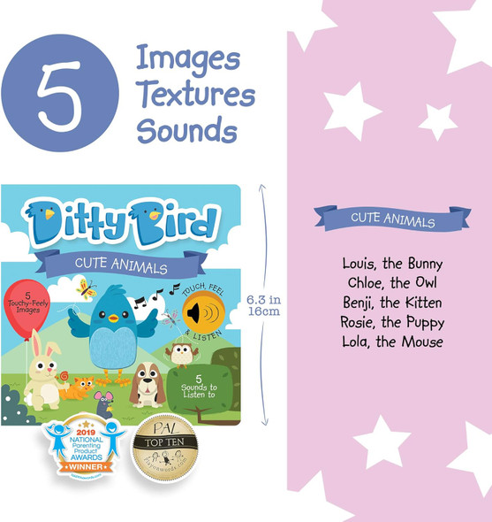 OakridgeStores.com | DITTY BIRD - Cute Animals Sound and Touch Book - Award Winning Sound Book for Toddlers and Babies (DB010) 9780648268512