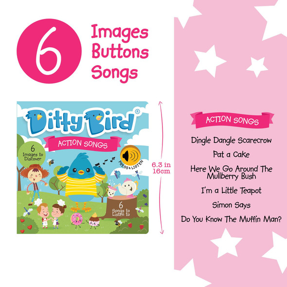 OakridgeStores.com | DITTY BIRD - Actions Songs Sound Book - Award Winning Sound Book for Toddlers and Babies (DB013) 0648268586