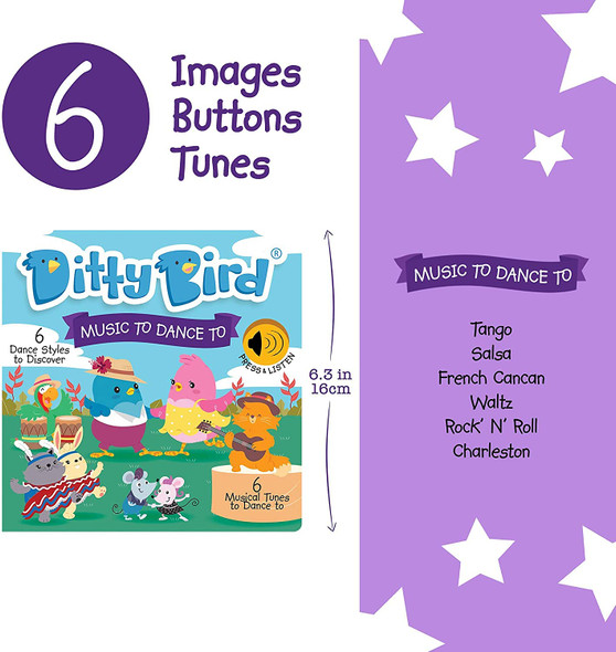 OakridgeStores.com | DITTY BIRD - Music to Dance To Sound Book - Award Winning Sound Book for Toddlers and Babies (DB014) 9780648268574
