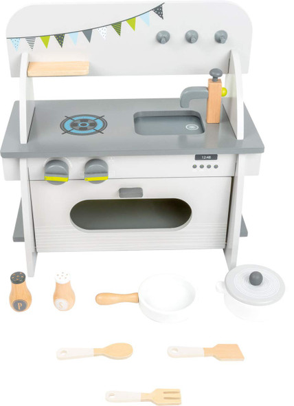 OakridgeStores.com | Small Foot Toys - Complete Compact Wooden Play Kitchen with Accessories (11158) 4020972111586