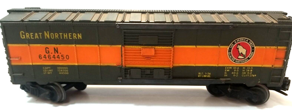 RESALE SHOP - VTG LIONEL Great Northern Box Car 6464-450 Date Jan 1956 No Box - preowned