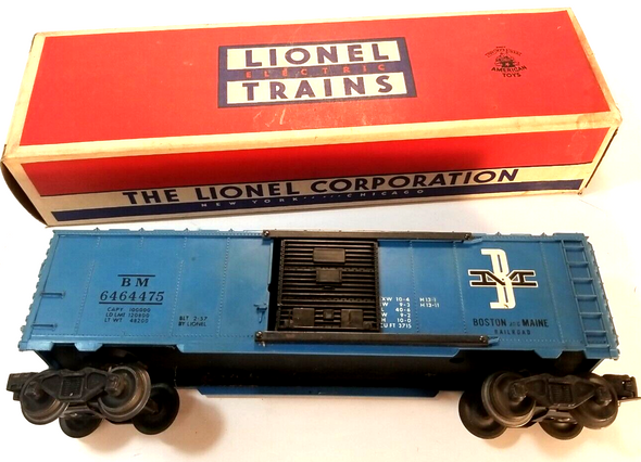 RESALE SHOP - VTG LIONEL  Boston And Maine Box Car 6464-475 Date 2- 1957 With Box -preowned