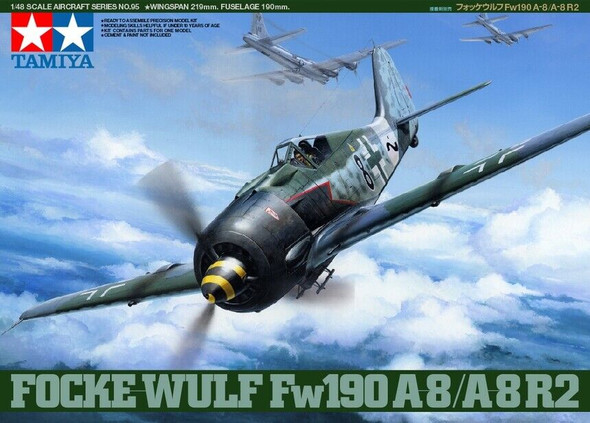 RESALE SHOP - 2005 TAMIYA 1/48 Scale FOCKE WULF Fw190 A8/A8R2 Item #61095 [U3]