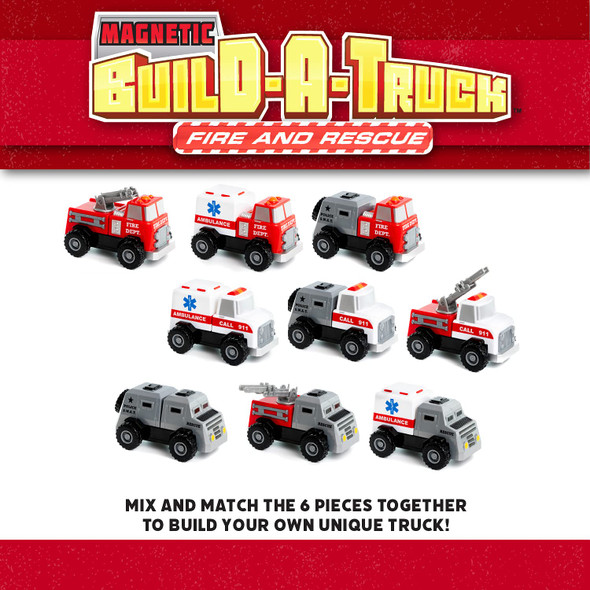 OakridgeStores.com | Popular Playthings - Magnetic Build-A-Truck - Fire and Rescue (60402) 755828604021