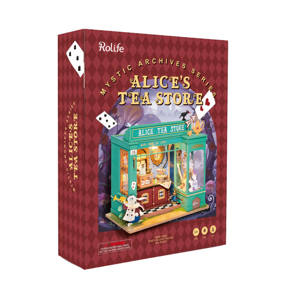 OakridgeStores.com | Rolife - Alice's Tea Store - DIY 3D Miniature 1/24 Scale Dollhouse Room Box Craft Kit (DG156) 6946785118247