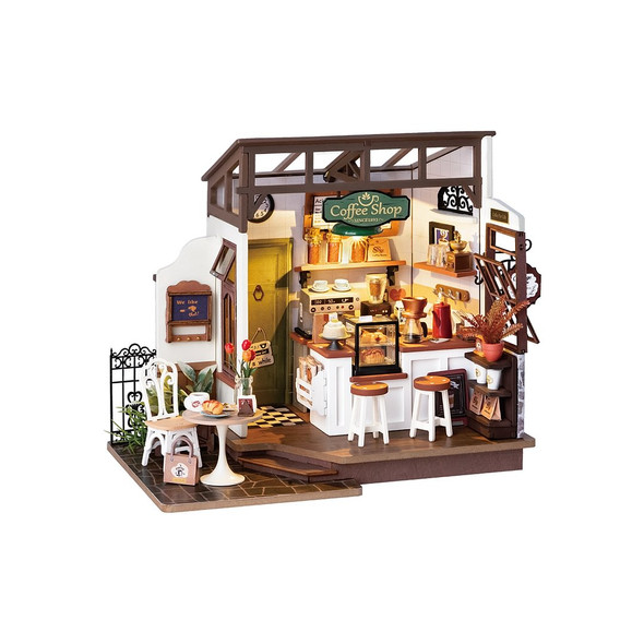 OakridgeStores.com | Rolife - Flavory Café - DIY 3D Miniature 1/24 Scale Dollhouse Room Box Craft Kit (DG162) 6946785119312
