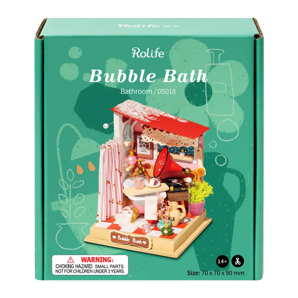 OakridgeStores.com | Rolife - Bubble Bath - DIY 3D Miniature 1/24 Scale Dollhouse Room Box Craft Kit (DS018) 6974280920638