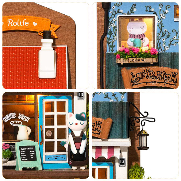 OakridgeStores.com | Rolife - Aroma Toast Lab - DIY 3D Miniature 1/24 Scale Dollhouse Room Wall Hanging Kit (DS019) 6946785117660