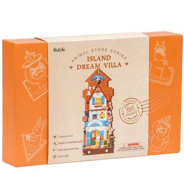 OakridgeStores.com | Rolife - Island Dream Villa - DIY 3D Miniature 1/24 Scale Dollhouse Room Wall Hanging Kit (DS022) 6946785117691