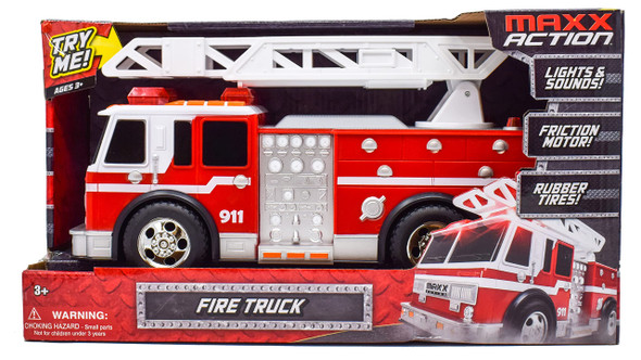 OakridgeStores.com | Sunny Days - Large Fire Truck - Motorized with Lights, Sounds and Extendable Ladder (320173) 810009201731