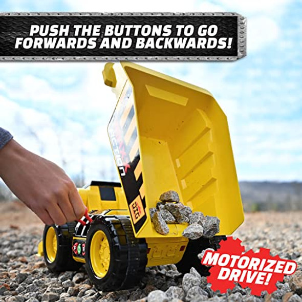 OakridgeStores.com | Sunny Days - 2-N-1 Dig Rig - Dump Truck and Front End Loader with Lights, Sounds and Motorized Drive (320422) 810009204220