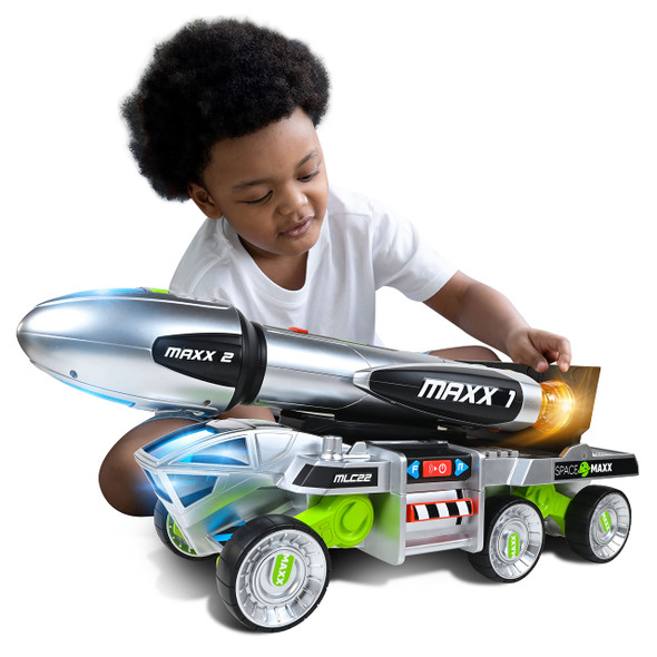 OakridgeStores.com | Sunny Days - Space Maxx 3-N-1 Blast Off Booster Rocket with Lights, Sounds and Motorized Drive (320661) 810009206613