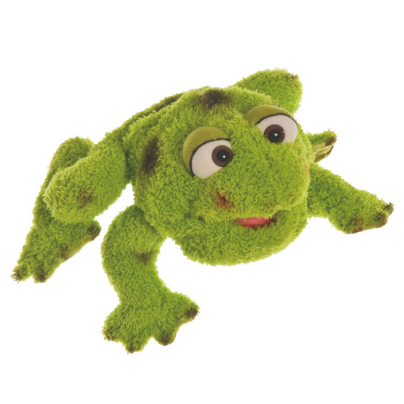 OakridgeStores.com | Living Puppets - Dennis The 10-Inch Green Frog, Plush Hand Puppet for Boys and Girls (LP683) 850044886838