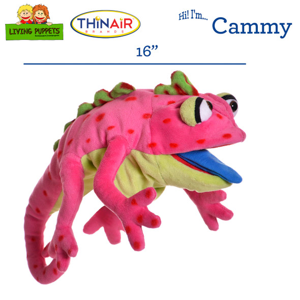 OakridgeStores.com | Living Puppets - Cammy The Chameleon, 16-Inch Plush Hand Puppet for Boys and Girls (LP697) 850044886975