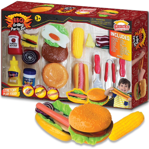 OakridgeStores.com | Nature Bound - Stretcheez Play Food BBQ Grilling Set for Kids - Squishy and Realistic Pretend Food (S597) 850012075974