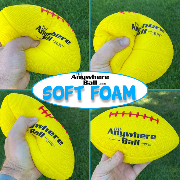 OakridgeStores.com | Thin Air Brands - Yellow Anywhere Ball Kids Foam Football - Super Soft for Junior Football (TAB544) 850012075448