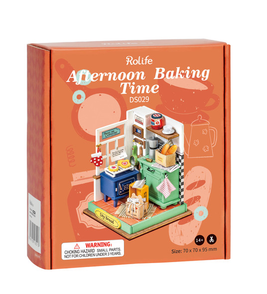 OakridgeStores.com | Rolife - Afternoon Baking Time - DIY 3D Miniature 1/24 Scale Dollhouse Room Box Craft Kit (DS029) 6946785118513