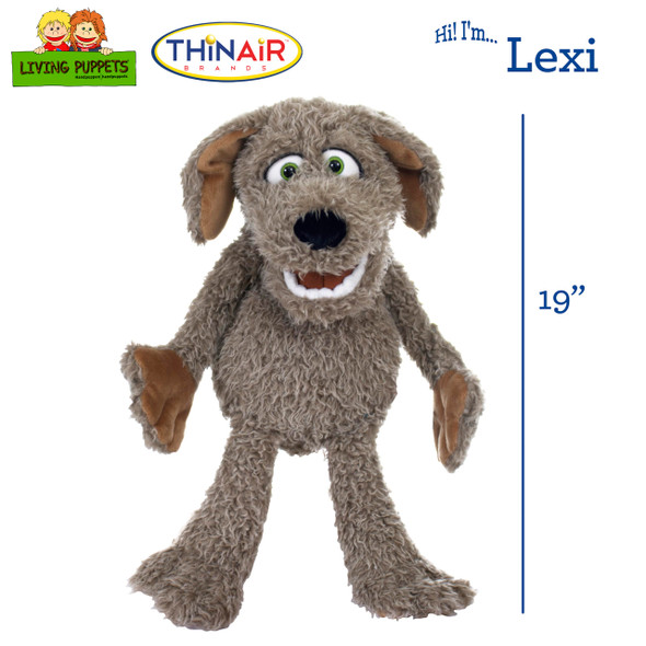 OakridgeStores.com | Living Puppets - Lexi The 19-Inch Dog, Plush Hand Puppet for Boys and Girls, Puppy (LP685) 850044886852