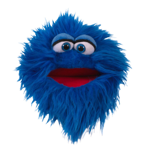 OakridgeStores.com | Living Puppets - Bebe The 9-Inch Blue Friendly Monster, Plush Hand Puppet for Boys and Girls (LP689) 850044886890