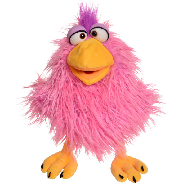 OakridgeStores.com | Living Puppets - Cheeks The Pink Chicken, 14 Inch Plush Hand Puppet for Boys and Girls (LP698) 850044886982