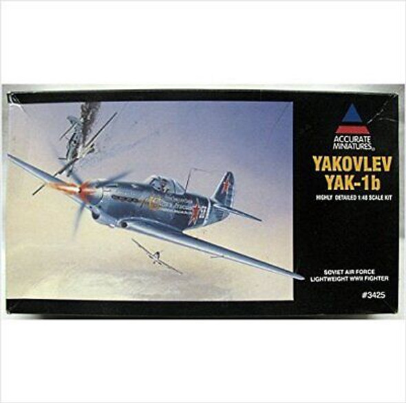 RESALE SHOP - Accurate Miniatures 1:48 Yakovlev Yak-1b Soviet Air Force Fighter Kit #3425 [U6]