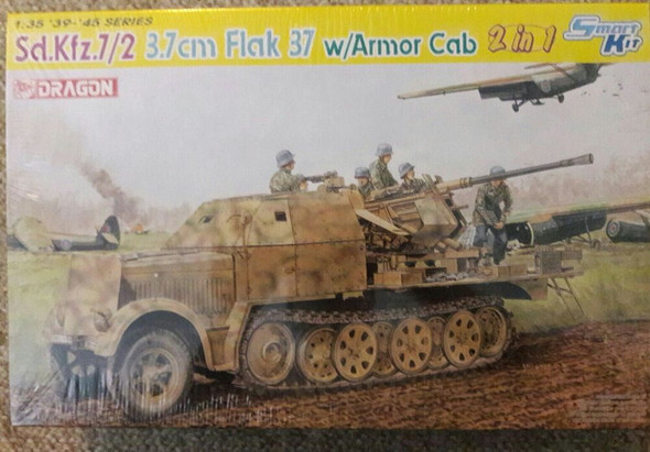 RESALE SHOP - Dragon 1:35 Sd.Kfz.7/2 3.7cm Flak 37 With Armor Cab 2 in 1 6542 [U6]