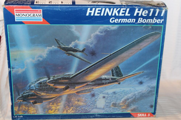 RESALE SHOP - 1:48 Monogram Heinkel He111 German Bomber Kit #5509 BN [U23(MONOGRAM+PRO MODEL