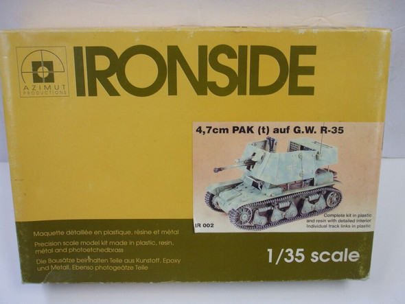 RESALE SHOP - NOB AZIMUT IRONSIDE 1:35 4.7cm PAK (t) auf G.W. R-35 IR002 [U15 (CMK IRONSIDE)]