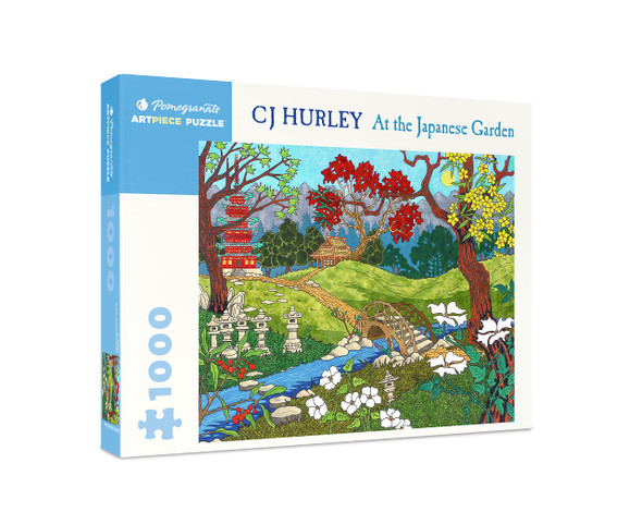 OakridgeStores.com | Pomegranate - CJ Hurley : At the Japanese Garden 1000-Piece Jigsaw Puzzle (AA1165) 9781087508320