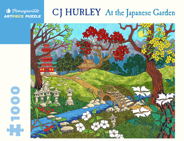 OakridgeStores.com | Pomegranate - CJ Hurley : At the Japanese Garden 1000-Piece Jigsaw Puzzle (AA1165) 9781087508320