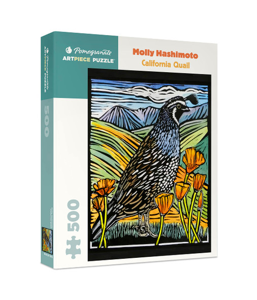 OakridgeStores.com | Pomegranate - Molly Hashimoto : California Quail 500-Piece Jigsaw Puzzle (JP008) 9781087507392