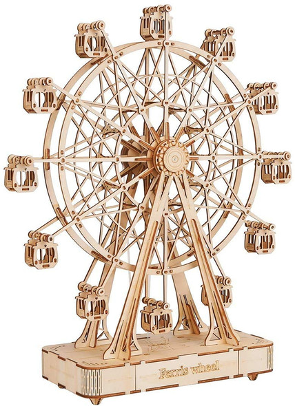 OakridgeStores.com | Rolife - Ferris Wheel DIY Animated Mechanical Music Box - Working 3D Wooden Kit (TGN01) 6946785112825