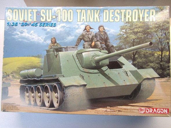 RESALE SHOP - Dragon Models 1:35 Scale Soviet SU-100 Tank Destroyer Model Kit - 6075 [HB2]