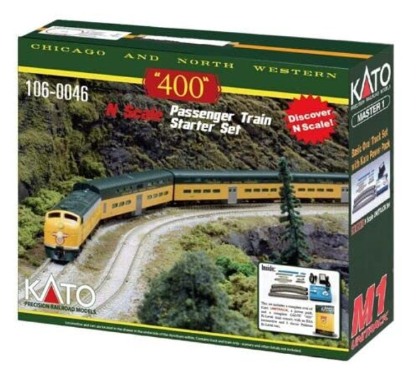 OakridgeStores.com | KATO - Chicago & North Western C&NW "400" Passenger Train - N Scale Starter Set (1060046) 4949727687346