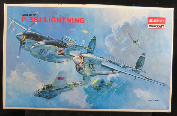 RESALE SHOP - Academy 1:48 Lockheed P-38J Lightning Military Model Kit (c.1994) - 2126 [HT4]