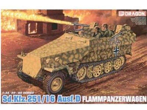 RESALE SHOP - DRAGON MODEL 1/35 Sd.Kfz. 251/16 Ausf.D Flammpanzerwagen Model Kit - 6247 [HB4]