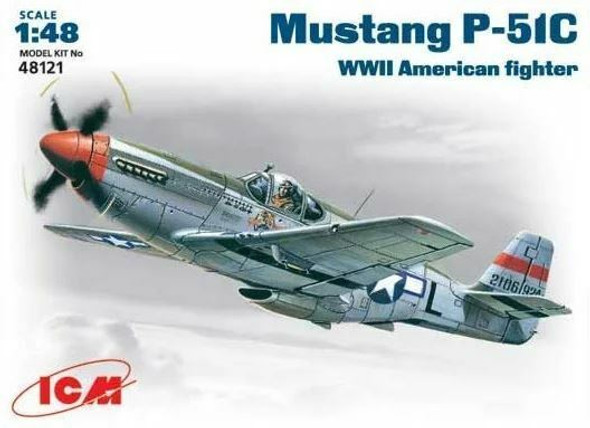 RESALE SHOP - Mustang P-51C American Fighter, WWII (Plastic model kit) 1/48 IC48121M [U6]