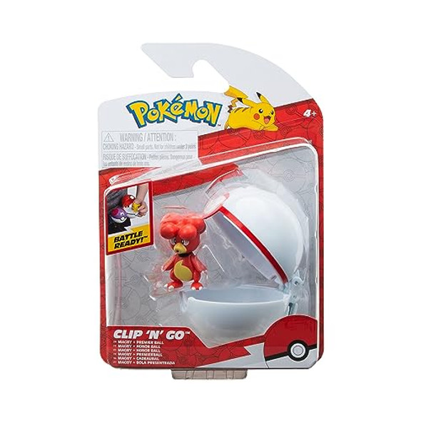 OakridgeStores.com | Pokémon - Clip'n'Go Magby with Pokéball (PKW3139) 191726482925