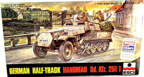 RESALE SHOP - ESCI 1:72 German Half-Track Hanomag Sd.Kfz.251/1  #8002 - NIOB (U54)